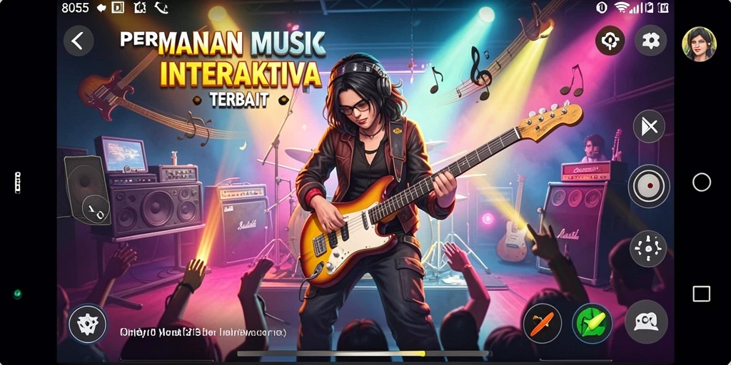 Tampilan gameplay seru dari aplikasi Musik 8055 yang interaktif.