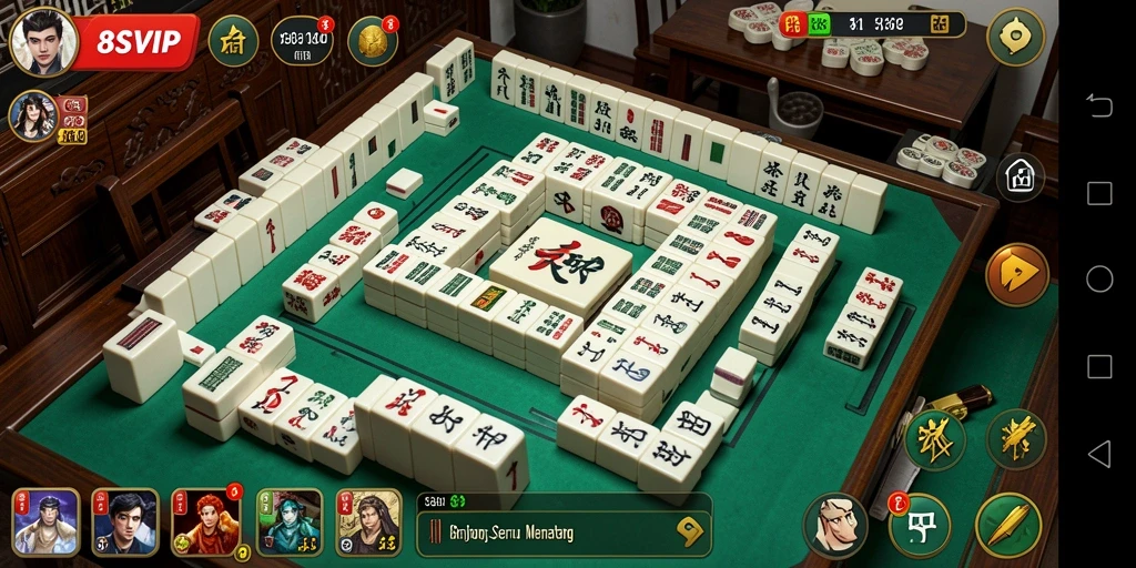 Screenshot gameplay Mahjong yang menarik dan seru di 8SVIP.