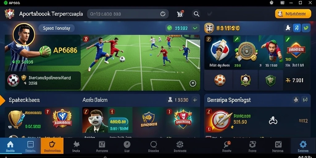 Tampilan gameplay tag taruhan olahraga di AP686.