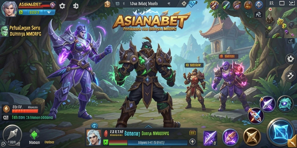 Tangkapan layar gameplay yang menampilkan pertarungan intens dalam ASIANABET.