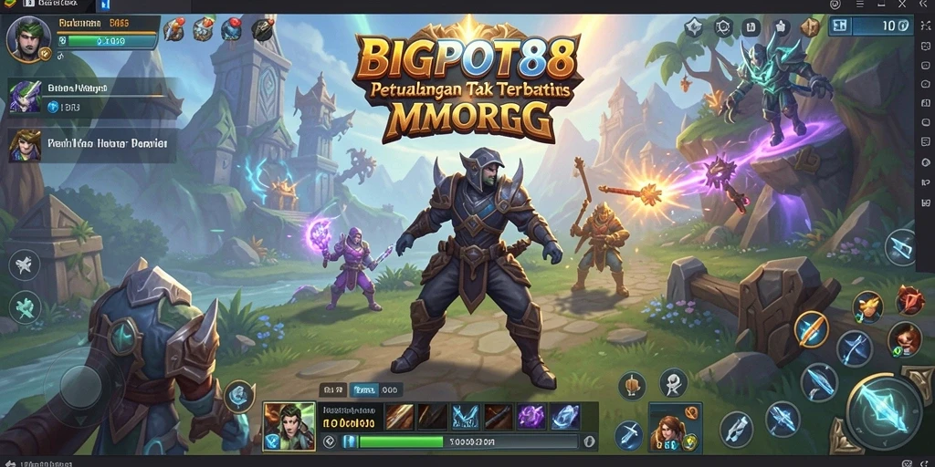Tampilan gameplay seru di dunia fantasi BIGPOT88.