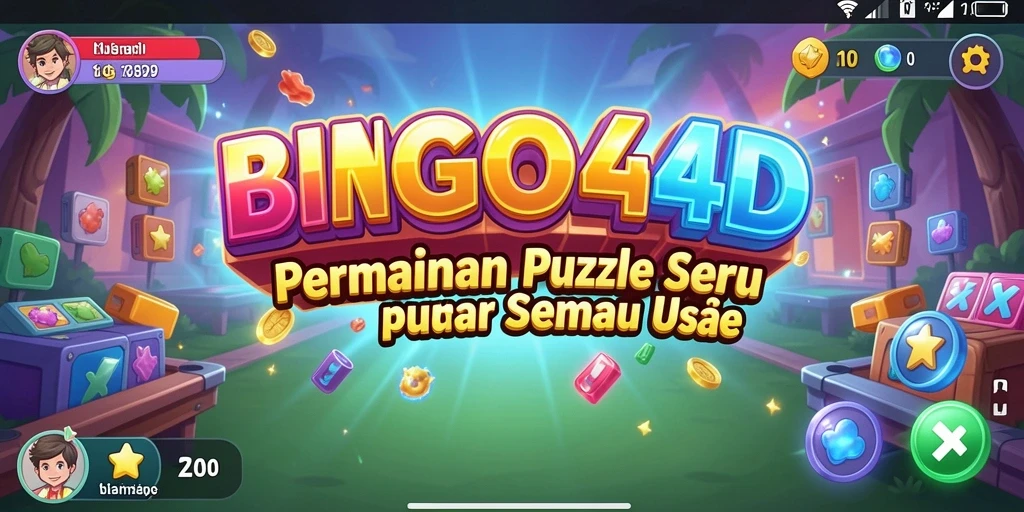 Tampilan gameplay Puzzle seru di BINGO4D