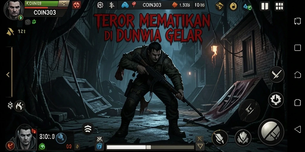 Tampilan gameplay menyeramkan COIN303 yang penuh ketegangan.