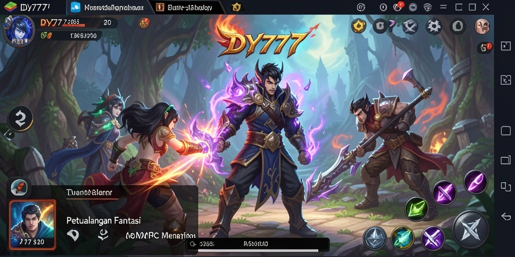 Screenshot dari gameplay seru di DY777 yang menunjukkan aksi pertempuran.