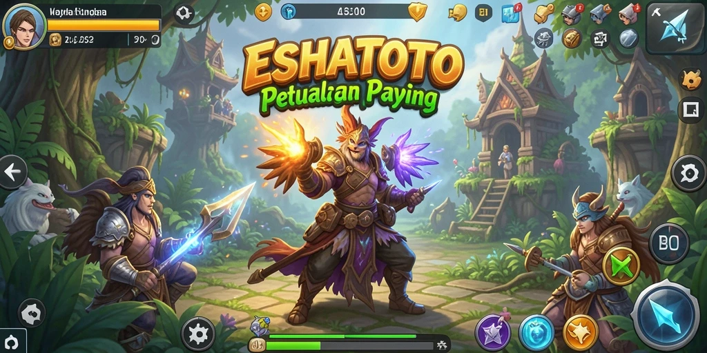 Tampilan gameplay ESHATOTO yang mendebarkan dan penuh aksi.