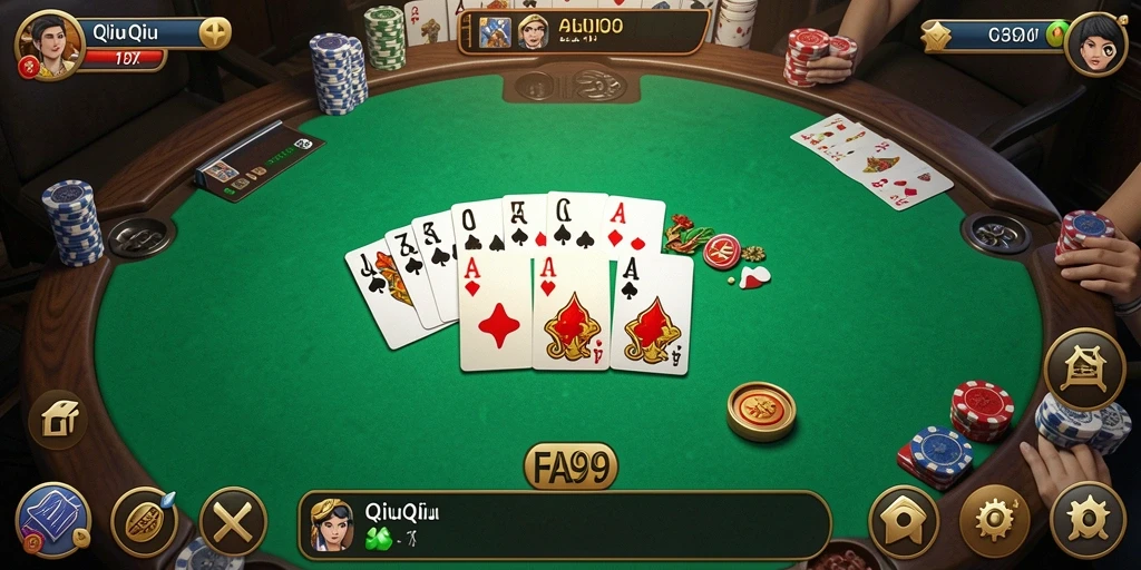 Screenshot FA99 menunjukkan serunya gameplay QiuQiu.