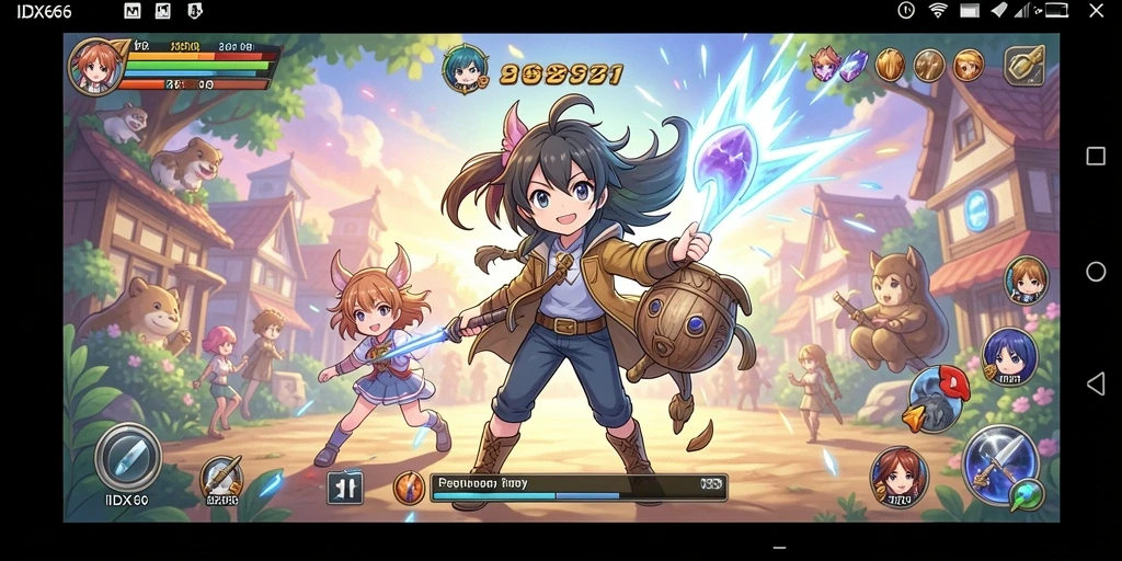 Tangkapan layar utama menunjukkan aksi seru dalam permainan Anime.