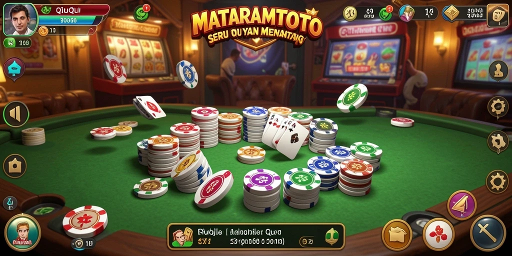 Tampilan seru gameplay QiuQiu di MATARAMTOTO.