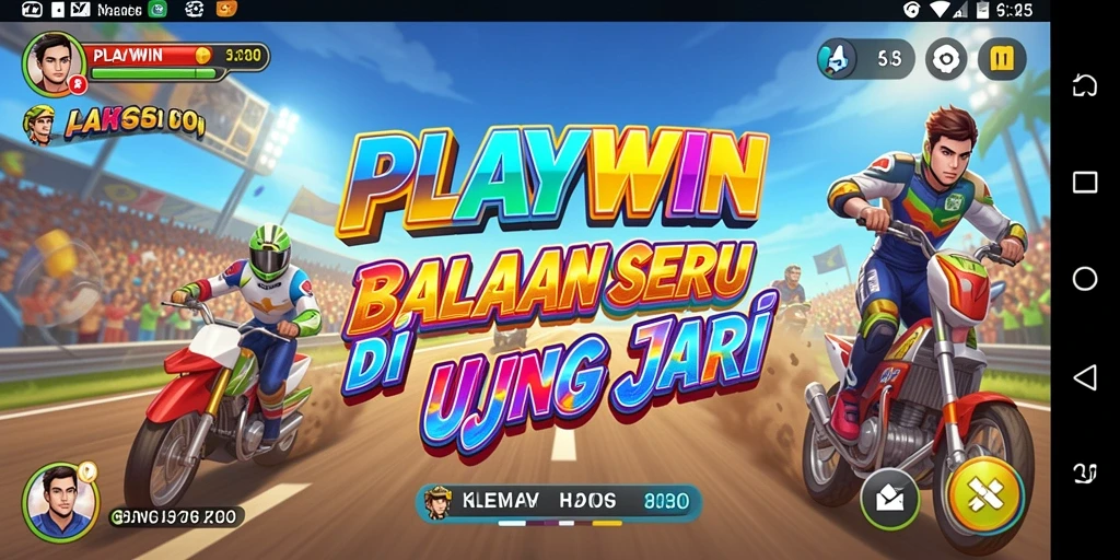 Gameplay balapan yang seru dan adrenalin tinggi dalam PLAYWIN.