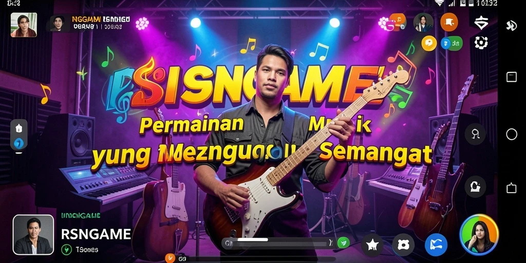 Tampilan gameplay RSNGAME dengan interaksi musik yang menarik.