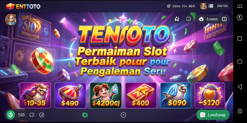 Screenshot gameplay TENTOTO yang menunjukkan keseruan bermain slot.