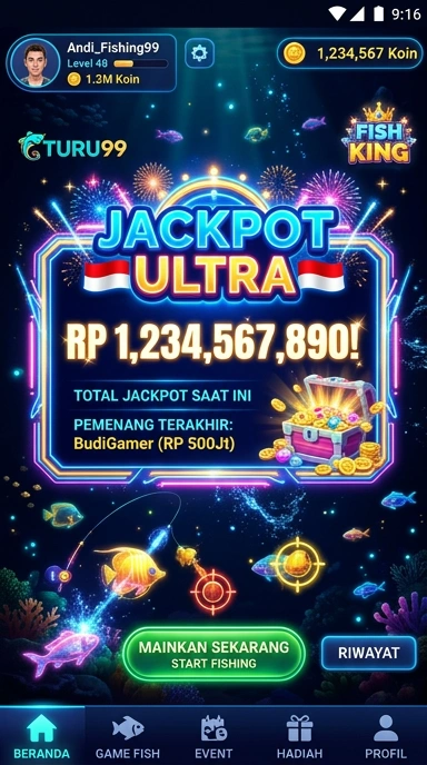 Tampilan halaman utama aplikasi turu99 yang memudahkan pengguna.